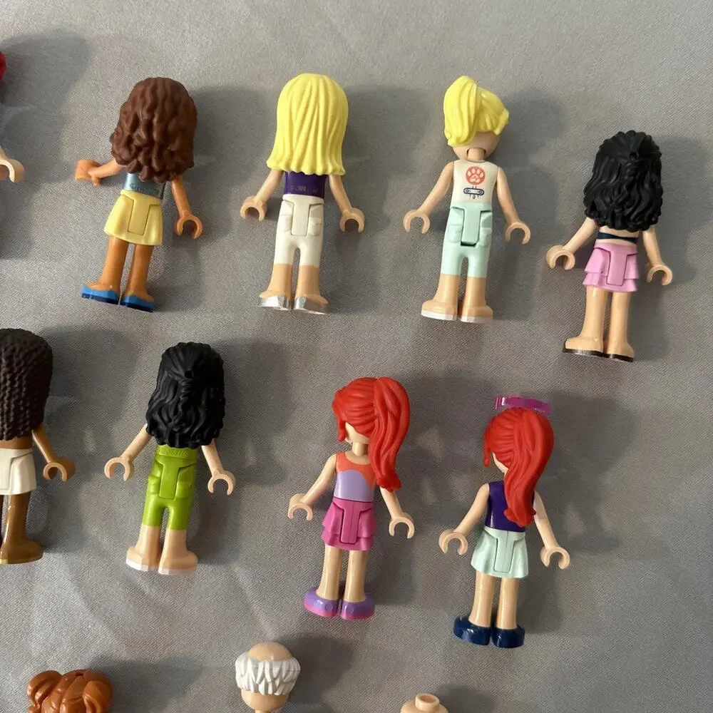 Lego Friends Random Female Girl Accessories Minifigures Marcel Ava, Lot of 12